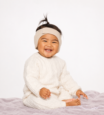 Medium Headband – Beige (6–12 Months)